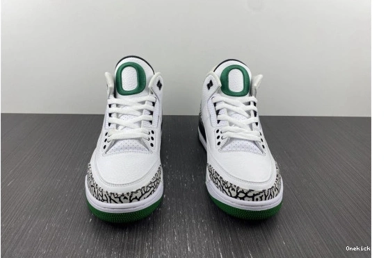 White EasyMatch Jordan 3 Retro Oregon 594282233 594282233 Ducks Pit 327 Crew 0527